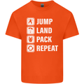Skydiving Jump Land Pack Funny Skydiver Kids T-Shirt Childrens Orange