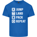 Skydiving Jump Land Pack Funny Skydiver Kids T-Shirt Childrens Royal Blue