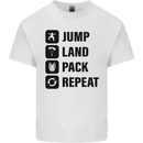 Skydiving Jump Land Pack Funny Skydiver Kids T-Shirt Childrens White