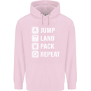 Skydiving Jump Land Pack Funny Skydiver Mens 80% Cotton Hoodie Light Pink