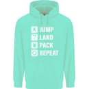 Skydiving Jump Land Pack Funny Skydiver Mens 80% Cotton Hoodie Peppermint