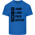 Skydiving Jump Land Pack Funny Skydiver Mens Cotton T-Shirt Tee Top Royal Blue