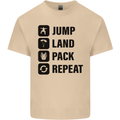 Skydiving Jump Land Pack Funny Skydiver Mens Cotton T-Shirt Tee Top Sand