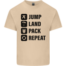 Skydiving Jump Land Pack Funny Skydiver Mens Cotton T-Shirt Tee Top Sand