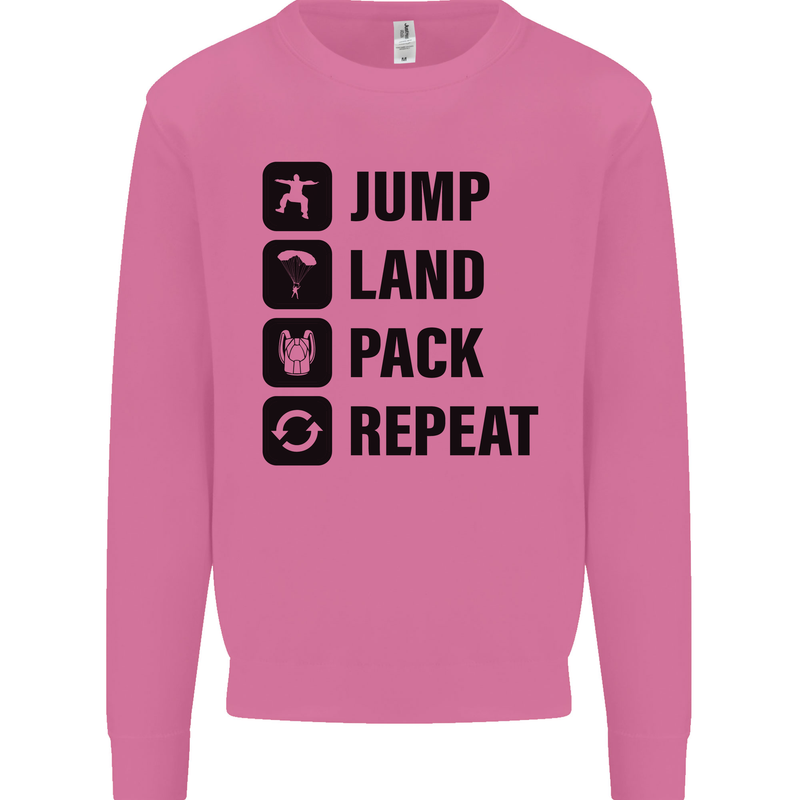 Skydiving Jump Land Pack Funny Skydiver Mens Sweatshirt Jumper Azalea