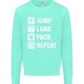 Skydiving Jump Land Pack Funny Skydiver Mens Sweatshirt Jumper Peppermint