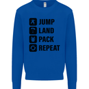 Skydiving Jump Land Pack Funny Skydiver Mens Sweatshirt Jumper Royal Blue