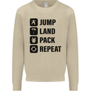 Skydiving Jump Land Pack Funny Skydiver Mens Sweatshirt Jumper Sand