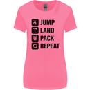 Skydiving Jump Land Pack Funny Skydiver Womens Wider Cut T-Shirt Azalea