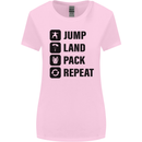 Skydiving Jump Land Pack Funny Skydiver Womens Wider Cut T-Shirt Light Pink