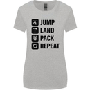 Skydiving Jump Land Pack Funny Skydiver Womens Wider Cut T-Shirt Sports Grey