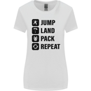 Skydiving Jump Land Pack Funny Skydiver Womens Wider Cut T-Shirt White