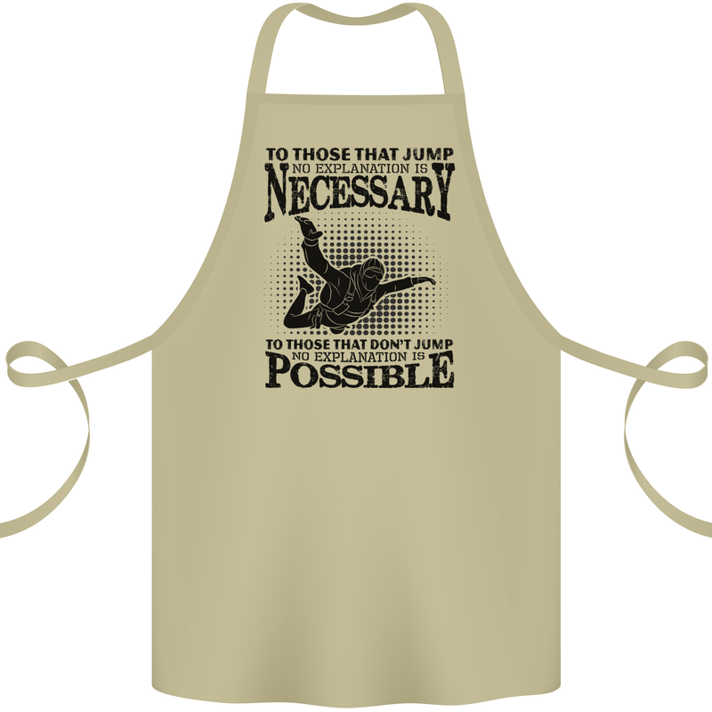 Skydiving No Explanation Freefall Funny Cotton Apron 100% Organic Khaki