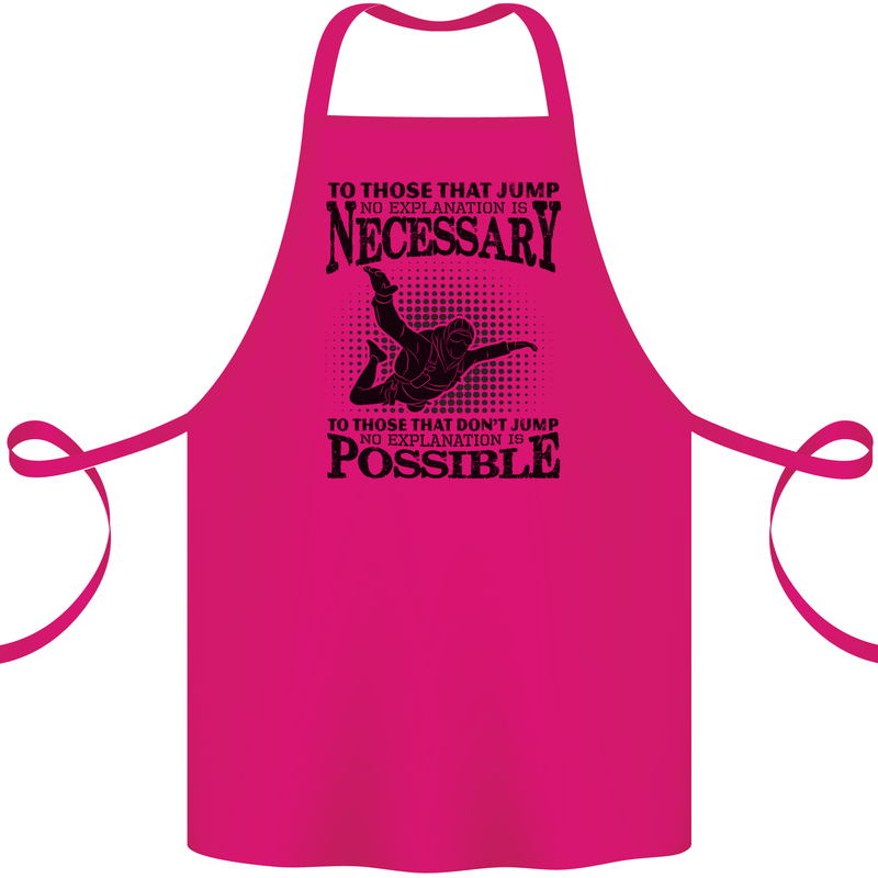 Skydiving No Explanation Freefall Funny Cotton Apron 100% Organic Pink