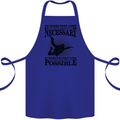Skydiving No Explanation Freefall Funny Cotton Apron 100% Organic Royal Blue