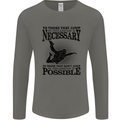 Skydiving No Explanation Freefall Funny Mens Long Sleeve T-Shirt Charcoal