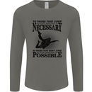 Skydiving No Explanation Freefall Funny Mens Long Sleeve T-Shirt Charcoal