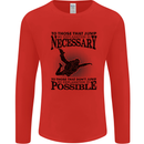Skydiving No Explanation Freefall Funny Mens Long Sleeve T-Shirt Red