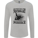 Skydiving No Explanation Freefall Funny Mens Long Sleeve T-Shirt Sports Grey