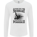 Skydiving No Explanation Freefall Funny Mens Long Sleeve T-Shirt White