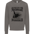 Skydiving No Explanation Freefall Funny Mens Sweatshirt Jumper Charcoal