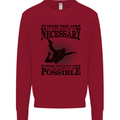 Skydiving No Explanation Freefall Funny Mens Sweatshirt Jumper Red