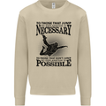 Skydiving No Explanation Freefall Funny Mens Sweatshirt Jumper Sand