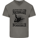 Skydiving No Explanation Freefall Funny Mens V-Neck Cotton T-Shirt Charcoal