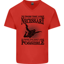 Skydiving No Explanation Freefall Funny Mens V-Neck Cotton T-Shirt Red