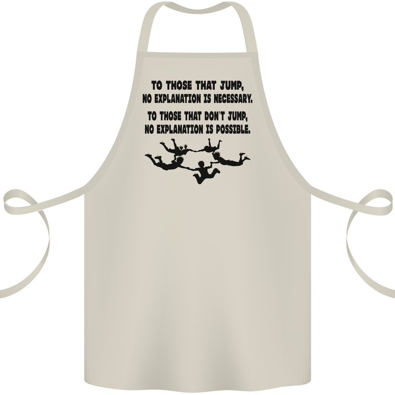 Skydiving No Explanation Freefall Paras Cotton Apron 100% Organic Natural