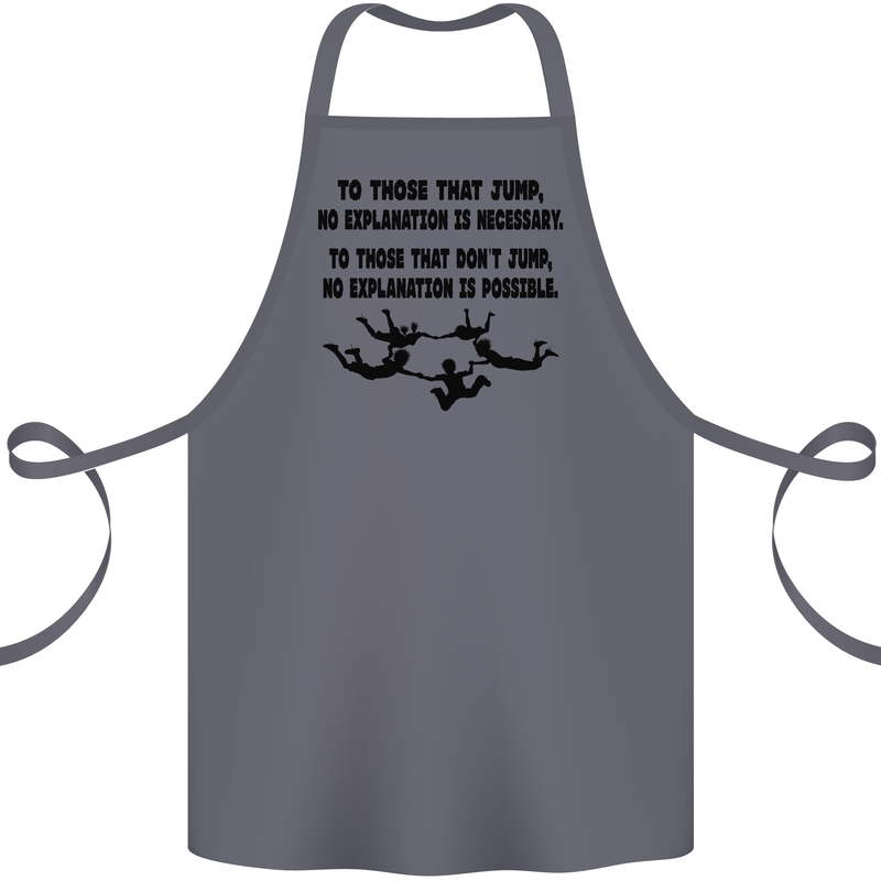 Skydiving No Explanation Freefall Paras Cotton Apron 100% Organic Steel