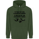 Skydiving No Explanation Freefall Paras Mens 80% Cotton Hoodie Forest Green