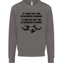 Skydiving No Explanation Freefall Paras Mens Sweatshirt Jumper Charcoal