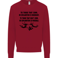 Skydiving No Explanation Freefall Paras Mens Sweatshirt Jumper Red