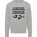 Skydiving No Explanation Freefall Paras Mens Sweatshirt Jumper Sports Grey