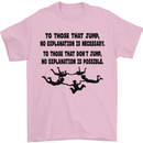 Skydiving No Explanation Freefall Paras Mens T-Shirt Cotton Gildan Light Pink
