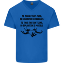 Skydiving No Explanation Freefall Paras Mens V-Neck Cotton T-Shirt Royal Blue