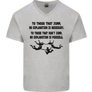 Skydiving No Explanation Freefall Paras Mens V-Neck Cotton T-Shirt Sports Grey