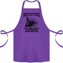 Skydiving Parachute & Balls Skydiver Funny Cotton Apron 100% Organic Purple