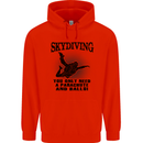Skydiving Parachute & Balls Skydiver Funny Mens 80% Cotton Hoodie Bright Red