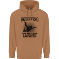 Skydiving Parachute & Balls Skydiver Funny Mens 80% Cotton Hoodie Caramel Latte