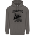 Skydiving Parachute & Balls Skydiver Funny Mens 80% Cotton Hoodie Charcoal