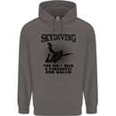 Skydiving Parachute & Balls Skydiver Funny Mens 80% Cotton Hoodie Charcoal