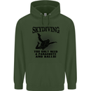 Skydiving Parachute & Balls Skydiver Funny Mens 80% Cotton Hoodie Forest Green
