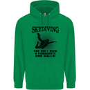 Skydiving Parachute & Balls Skydiver Funny Mens 80% Cotton Hoodie Irish Green