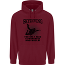 Skydiving Parachute & Balls Skydiver Funny Mens 80% Cotton Hoodie Maroon