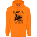 Skydiving Parachute & Balls Skydiver Funny Mens 80% Cotton Hoodie Orange
