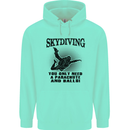 Skydiving Parachute & Balls Skydiver Funny Mens 80% Cotton Hoodie Peppermint