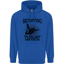 Skydiving Parachute & Balls Skydiver Funny Mens 80% Cotton Hoodie Royal Blue