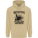 Skydiving Parachute & Balls Skydiver Funny Mens 80% Cotton Hoodie Sand